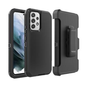 Triple Layer Protection Case & Belt Clip for Samsung Galaxy A33 5G - Black