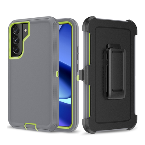 Triple Layer Protection Case & Belt Clip for Samsung Galaxy S22 Plus - Grey