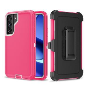 Triple Layer Protection Case & Belt Clip for Samsung Galaxy S22 - Pink