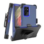 Triple Layer Protection Case & Belt Clip for Samsung Galaxy S23 Ultra - Navy Blue