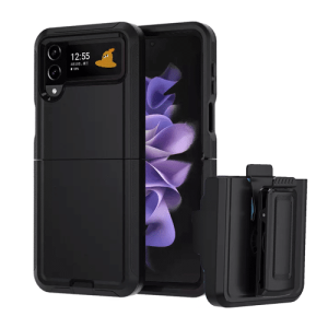 Triple Layer Protection Case & Belt Clip for Samsung Galaxy Z Flip 7 - Black