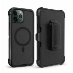 Triple Layer Protection Case & Belt Clip with Magsafe for Apple iPhone 16 - Black