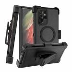 Triple Layer Protection Case & Belt Clip with Magsafe for Samsung Galaxy S23 Ultra - Black