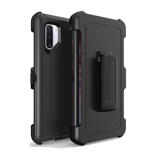 Triple Layer Protection Case & Belt Clip for Samsung Galaxy Note 10 Plus 5G - Black