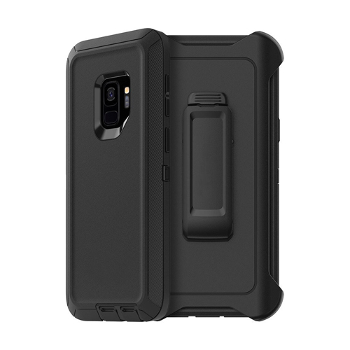 Triple Layer Protection Case & Belt Clip for Samsung Galaxy S9 Plus - Black