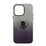 Two Tone Glitter with Kickstand Ring Case for Apple iPhone 11 - Black