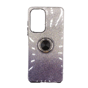 Two Tone Glitter with Kickstand Ring Case for Samsung Galaxy A14 5G - Black