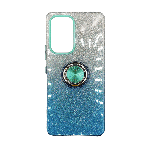 Two Tone Glitter with Kickstand Ring Case for Samsung Galaxy A14 5G - Blue