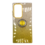 Two Tone Glitter with Kickstand Ring Case for Samsung Galaxy S23 - Gold