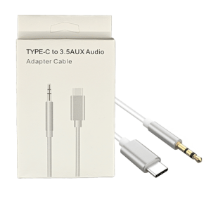 Type-C To 3.5mm Aux Adapter Cable - White
