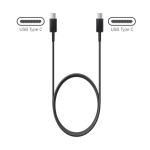 Type-C to Type-C Super Fast Cable for Galaxy Note 20 Ultra in Retail Packaging (1M-5A) - Black