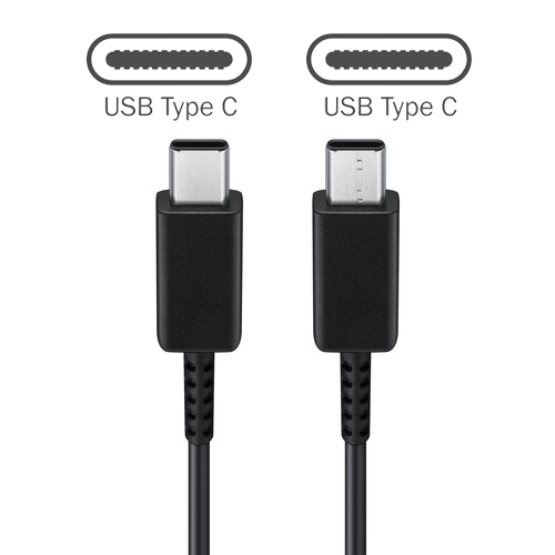Type-C to Type-C Super Fast Cable for Galaxy Note 20 Ultra in Retail Packaging (1M-5A) - Black