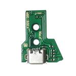 USB Charging Port Board W/ 12Pin Flex Cable Compatible For Sony PlayStation 4 Controllers (Version 1: JDS-050 / JDS-055)