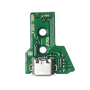USB Charging Port Board W/ 12Pin Flex Cable Compatible For Sony PlayStation 4 Controllers (Version 1: JDS-050 / JDS-055)