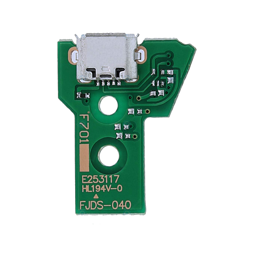 USB Charging Port Board W/ 12Pin Flex Cable Compatible For Sony PlayStation 4 Controllers (Version 4: JDS-040)