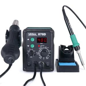 YIHUA 878D Hot Air Gun Slodering Station with 907A Soldering Iron 700W
