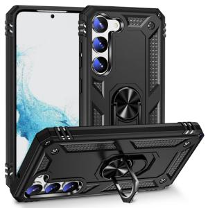 Armor Hybrid Military Case with Ring Kickstand For Samsung Galaxy S24 FE - Black
