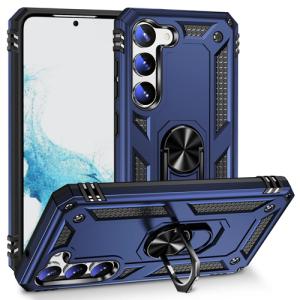 Armor Hybrid Military Case with Ring Kickstand For Samsung Galaxy S23 - Navy Blue