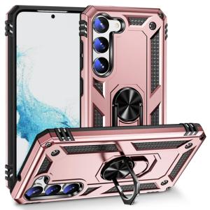 Armor Hybrid Military Case with Ring Kickstand For Samsung Galaxy S23 FE - Rose Golden