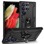 Armor Hybrid Military Case with Ring Kickstand For Samsung Galaxy S23 Ultra - Black