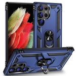 Armor Hybrid Military Case with Ring Kickstand For Samsung Galaxy S25 Ultra - Navy Blue