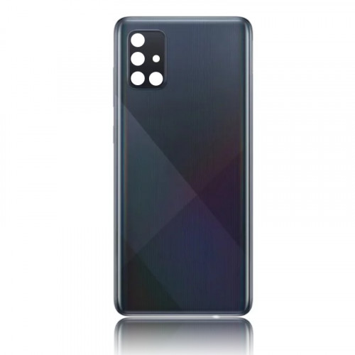Back Cover With Camera Lens Compatible for Samsung Galaxy Galaxy A71 (A715 / 2020) - Black
