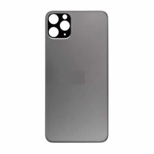 Back Glass Compatible for iPhone 11 Pro Max (Large Camera Hole) (Aftermarket) - Black