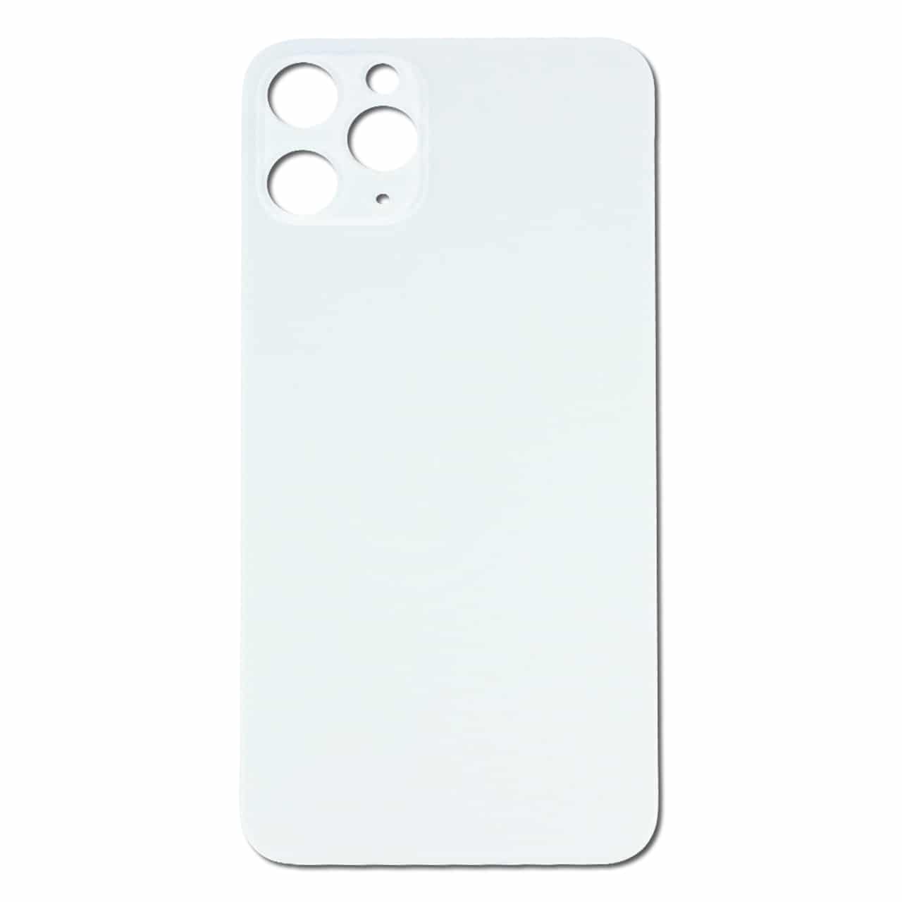 Back Glass Compatible for iPhone 11 Pro Max (Large Camera Hole) (Aftermarket) - White
