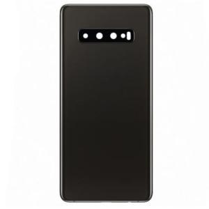 Back Cover With Camera Lens Compatible for Samsung Galaxy S10 - Black