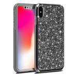 Hybrid Premium Diamond Bling Shockproof Phone Case for Apple iPhone X/XS - Black