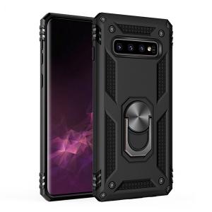 Armor Hybrid Military Case with Ring Kickstand for Samsung Galaxy S10 Plus - Black