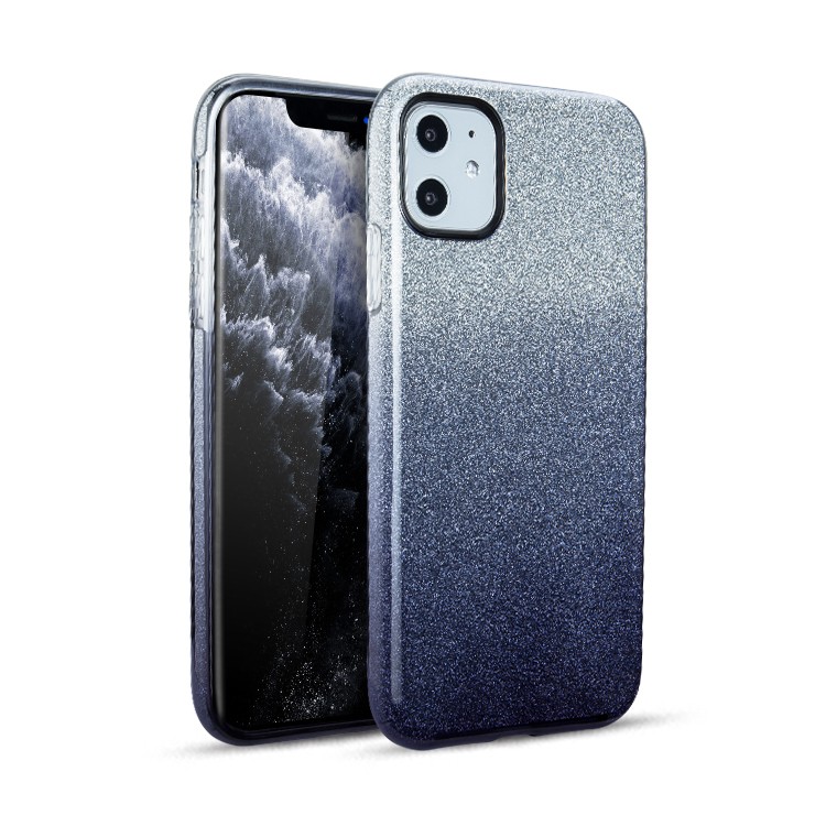 Two Tone Glitter Case for Apple iPhone 11 Pro Max - Black