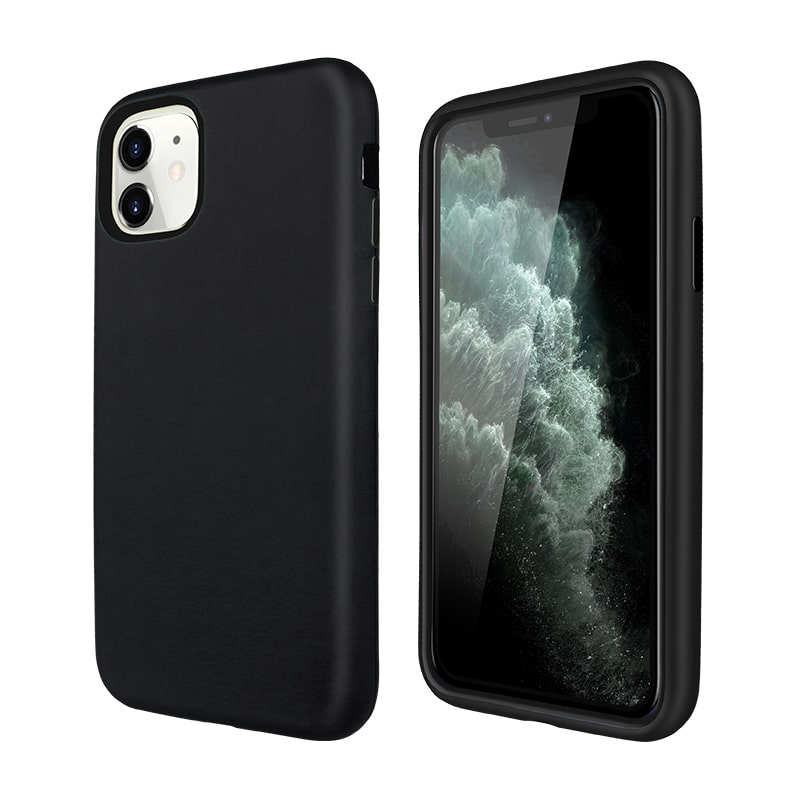 3 in 1 Hybrid Hard Case for Apple iPhone 12 Pro Max - Black