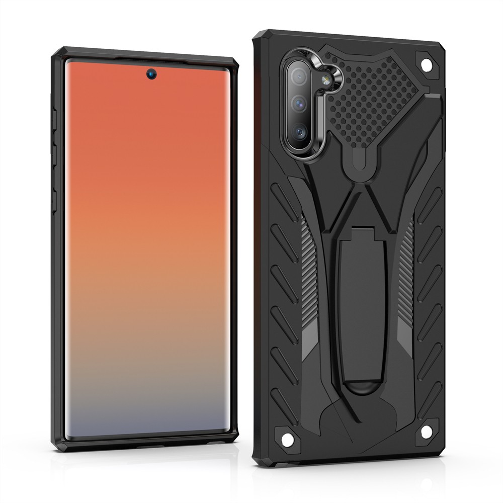 Rugged Defender Case with Kickstand for Samsung Galaxy Note 10 - Black
