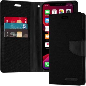 Goospery Canvas Diary Wallet Case for Apple iPhone 11 Pro - Black