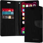 Goospery Canvas Diary Wallet Case for Apple iPhone X/XS - Black