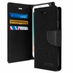 Goospery Canvas Diary Wallet Case for Apple iPhone 6/6S - Black