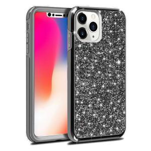 Hybrid Premium Diamond Bling Shockproof Phone Case for Apple iPhone 11 Pro Max - Black