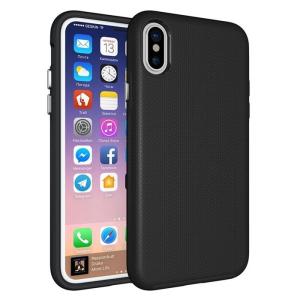 Triangle Shockproof Case with Anti Slip Grains for Apple iPhone XS Max - Black