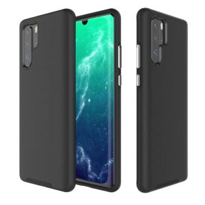 Triangle Shockproof Case with Anti Slip Grains for Huawei P30 Pro - Black