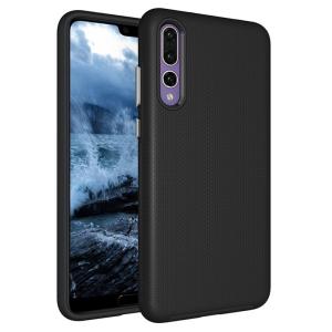 Triangle Shockproof Case with Anti Slip Grains for Huawei P30 - Black