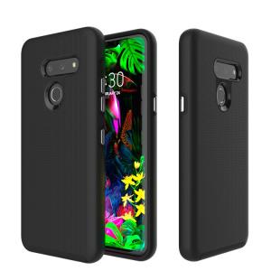 Triangle Shockproof Case with Anti Slip Grains for LG G8 ThinQ- Black