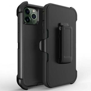 Triple Layer Protection Case & Belt Clip for Apple iPhone 15 Pro - Black