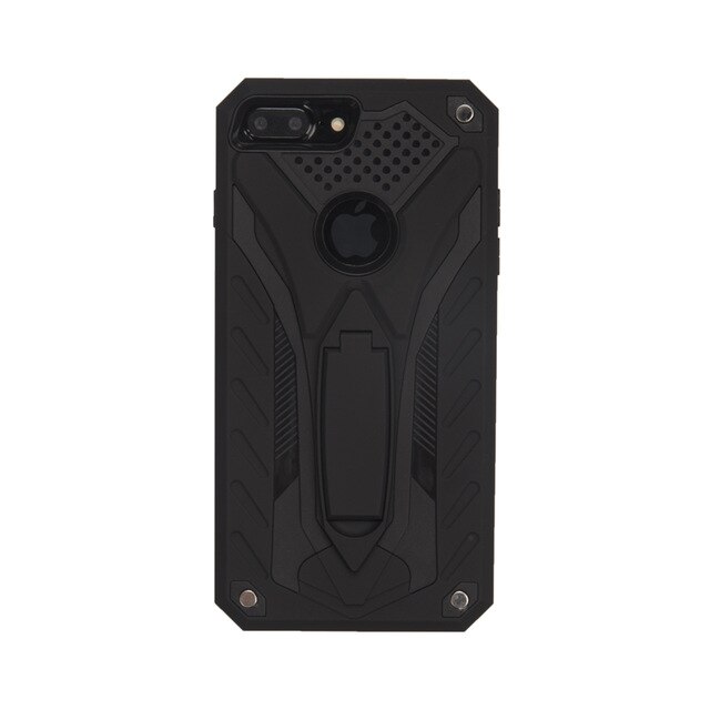 Rugged Defender Case with Kickstand for Apple iPhone 6/6s - Black
