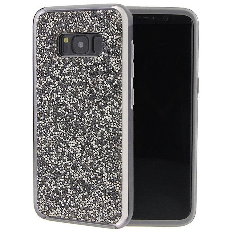 Hybrid Premium Diamond Bling Shockproof Phone Case for Samsung Galaxy S8 Plus - Black