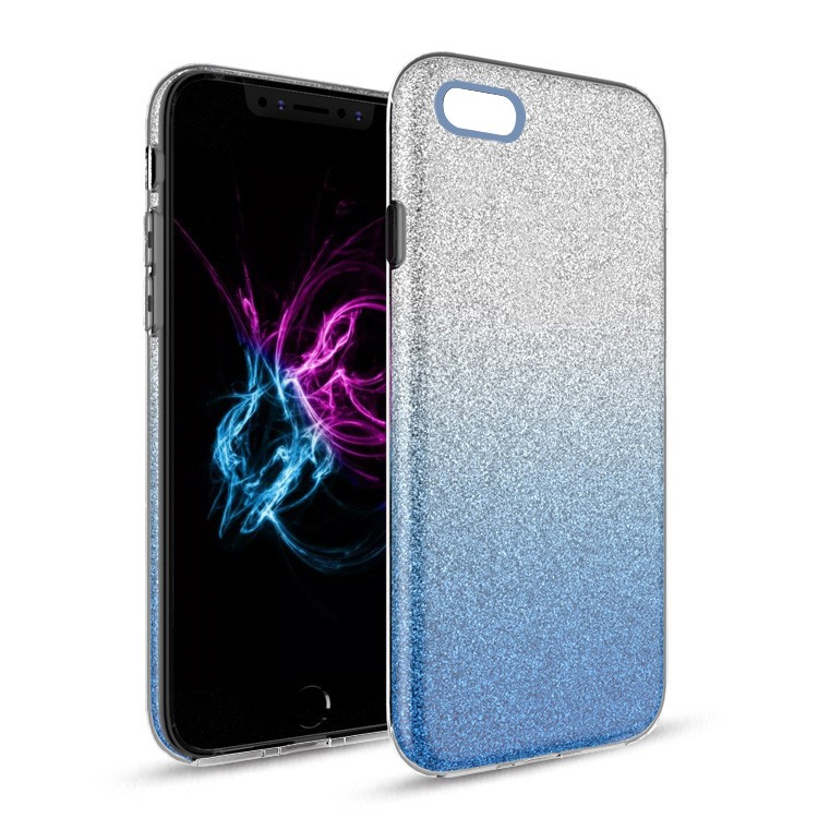 Two Tone Glitter Case for Apple iPhone 6/6S - Blue