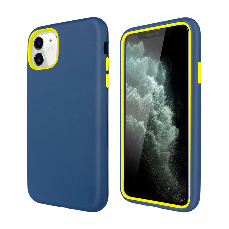 3 in 1 Hybrid Hard Case for Apple iPhone 12/12 Pro - Navy Blue