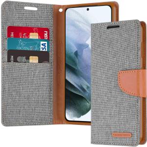 Goospery Canvas Diary Wallet Case for Samsung Galaxy S10E - Grey