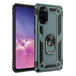 Armor Hybrid Military Case with Ring Kickstand for Samsung Galaxy S20 - Dark Green