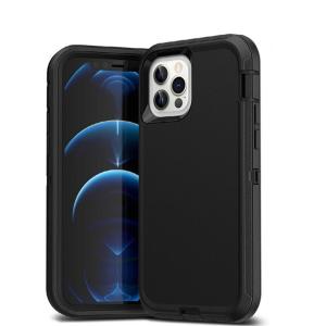 Triple Layer Protection Case & Belt Clip for Apple iPhone 13 Pro Max - Black